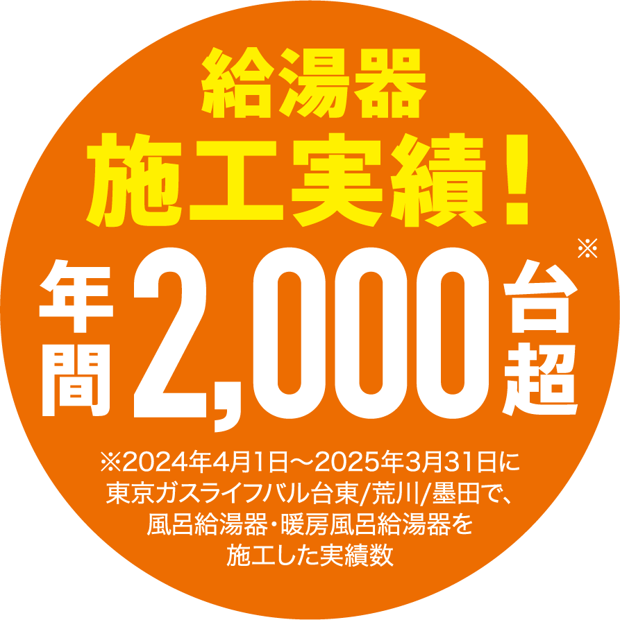 給湯器施工実績